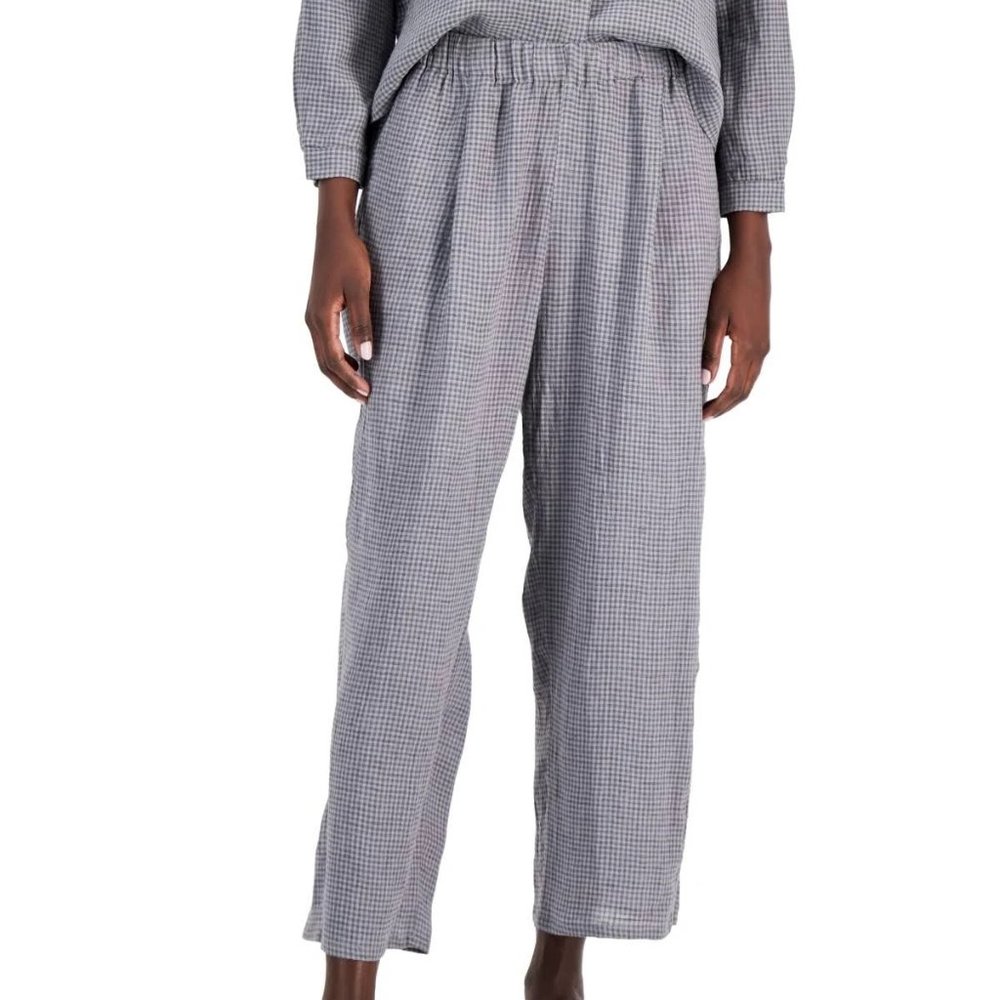 Eileen Fisher - Gray Check Taped Ankle Pant - (and Tank set)